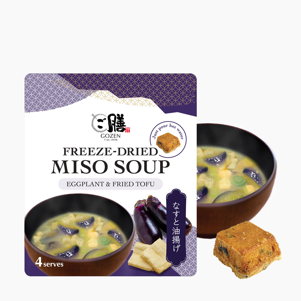 GOZEN Freeze-Dried Miso Soup (Eggplant & Fried Tofu)